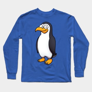 Cute Happy Cartoon Penguin Long Sleeve T-Shirt